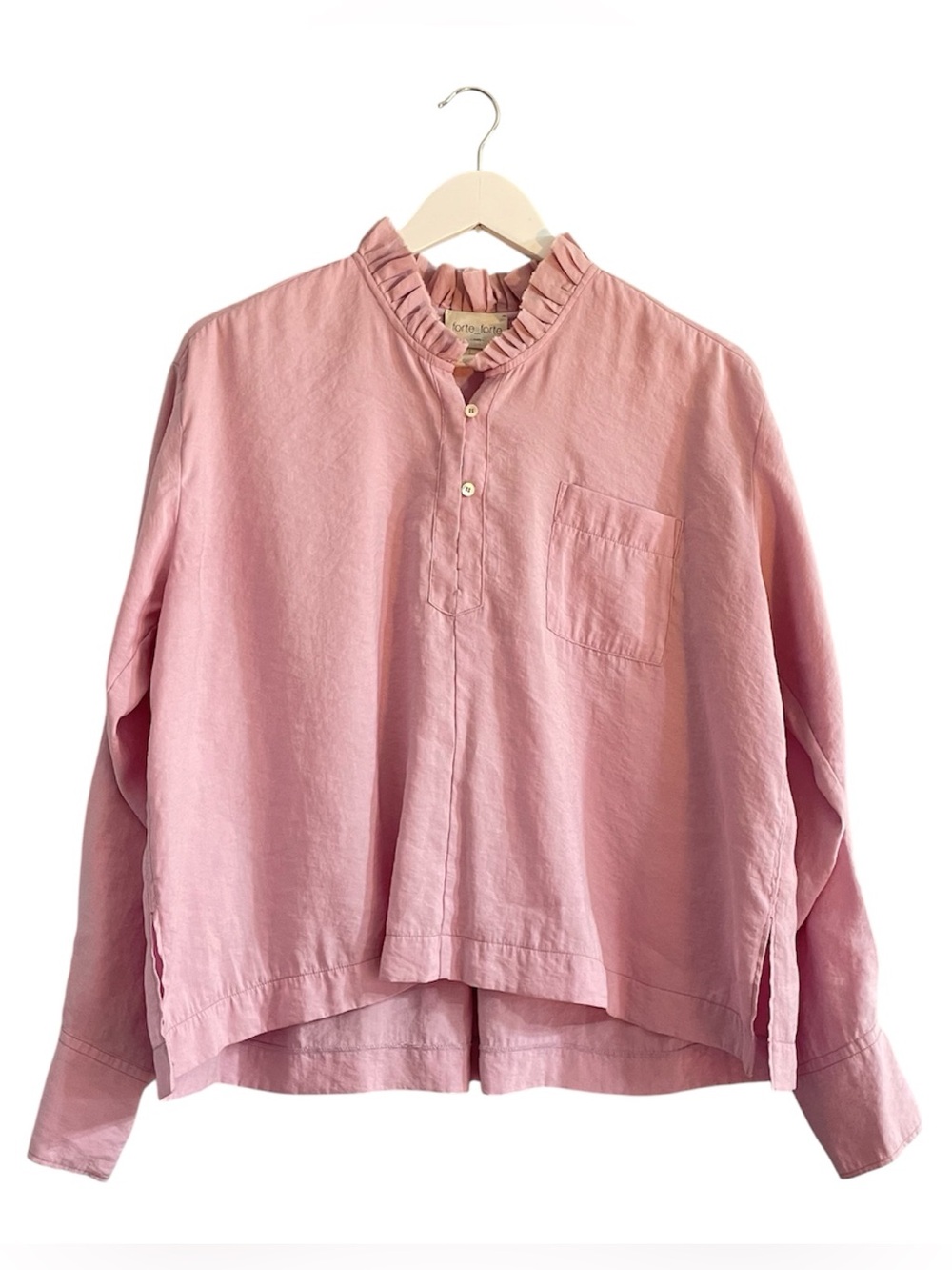 Forte Forte Ruffle Collar Long-Sleeve Top blouse